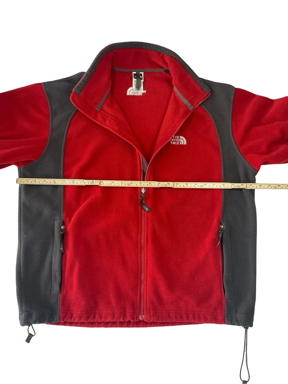 The North Face Khumbu Jacket Red Gray Full Zip Fleece Men’s Large